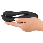 WIBRATOR PODWÓJNY Z ELASTYCZNYMI RAMIONAMI CZARNY