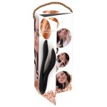 WIBRATOR PODWÓJNY Z ELASTYCZNYMI RAMIONAMI CZARNY