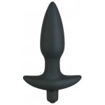 WIBRUJĄCA WTYCZKA ANALNA Z UCHWYTEM ŚREDNIA(15CM)-BLACK VELVETS