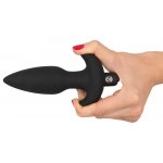 WIBRUJĄCA WTYCZKA ANALNA Z UCHWYTEM ŚREDNIA(15CM)-BLACK VELVETS
