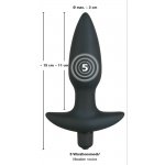 WIBRUJĄCA WTYCZKA ANALNA Z UCHWYTEM ŚREDNIA(15CM)-BLACK VELVETS