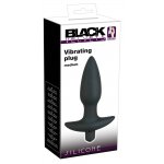 WIBRUJĄCA WTYCZKA ANALNA Z UCHWYTEM ŚREDNIA(15CM)-BLACK VELVETS