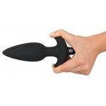WIBRUJĄCA WTYCZKA ANALNA Z UCHWYTEM DUŻA(17CM)-BLACK VELVETS