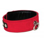 WILD THING BY ZADO - OBROŻA NA SZYJĘ Z MAŁYM PIERŚCIENIEM CZERWONA