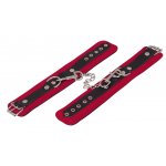 WILD THING BY ZADO - KAJDANKI NA KOSTKI Z ŁAŃCUSZKIEM CZERWONE