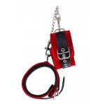 WILD THING BY ZADO - KAJDANKI NA KOSTKI Z ŁAŃCUSZKIEM CZERWONE