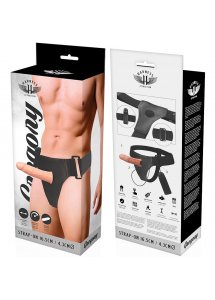 GREGORY - UPRZĄŻ STRAP-ON Z NATURALNYM WIBRATOREM 16.5 X 4.3CM