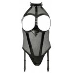 SEKSOWNE BODY Z SIATECZKI BEZ BIUSTU CZARNE BDSM