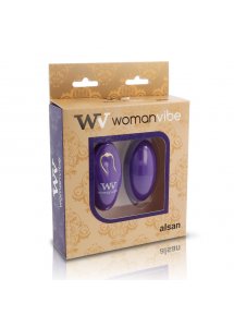 WOMANVIBE - JAJECZKO STYMULUJĄCE ALSAN Z PILOTEM FIOLETOWE