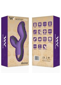 WOMANVIBE - SILIKONOWY WIBRATOR DONNA KRÓLICZEK FIOLETOWY
