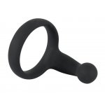 PIERŚCIEŃ EREKCYJNY Z ZATYCZKĄ ANALNĄ-BLACK VELVETS