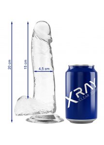 X RAY - PRZEZROCZYSTE DILDO REALISTYCZNE 20CM