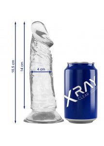 X RAY - PRZEZROCZYSTE DILDO REALISTYCZNE 16.5CM