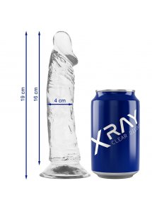 X RAY - PRZEZROCZYSTE DILDO REALISTYCZNE 19CM