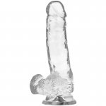 X RAY - UPRZĄŻ Z 3 PIERŚCIENIAMI + PRZEZROCZYSTE DILDO 18,5CM