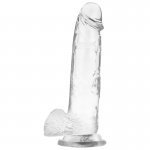 X RAY - UPRZĄŻ Z 3 PIERŚCIENIAMI + PRZEZROCZYSTE DILDO 22CM