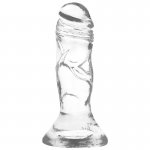 X RAY - UPRZĄŻ Z 3 PIERŚCIENIAMI + PRZEZROCZYSTE DILDO 12CM