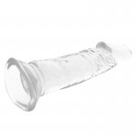 X RAY - UPRZĄŻ Z 3 PIERŚCIENIAMI + PRZEZROCZYSTE DILDO 16.5CM