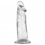 X RAY - UPRZĄŻ Z 3 PIERŚCIENIAMI + PRZEZROCZYSTE DILDO 16.5CM