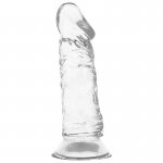 X RAY - UPRZĄŻ Z 3 PIERŚCIENIAMI + PRZEZROCZYSTE DILDO 16.5CM