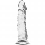 X RAY - UPRZĄŻ Z 3 PIERŚCIENIAMI + PRZEZROCZYSTE DILDO 19CM