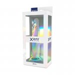 X RAY - UPRZĄŻ Z 3 PIERŚCIENIAMI + PRZEZROCZYSTE DILDO 21CM