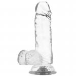 X RAY - UPRZĄŻ Z 3 PIERŚCIENIAMI + PRZEZROCZYSTE DILDO 15,5CM