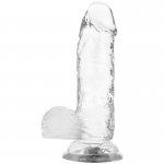 X RAY - UPRZĄŻ Z 3 PIERŚCIENIAMI + PRZEZROCZYSTE DILDO 15,5CM