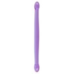 YOU2TOYS - FIOLETOWE PODWÓJNE SMUKŁE DILDO 44CM