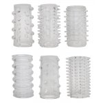 YOU2TOYS - ZESTAW 6 PRZEZROCZYSTYCH NAKŁADEK NA PENISA