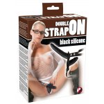 YOU2TOYS - PODWÓJNE CZARNE DILDO STRAP-ON