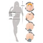 YOU2TOYS - LALKA MIŁOSNA BLONDYNA Z 3 SEKSOWNYMI OTWORAMI