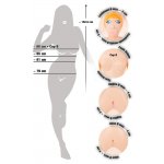 YOU2TOYS - LALKA MIŁOSNA RUDO-WŁOSA Z 3 SEKSOWNYMI OTWORAMI