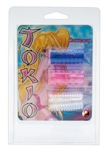 YOU2TOYS - 3 MIĘKKIE NAKŁADKI NA PENISA W RÓŻNYCH KOLORACH