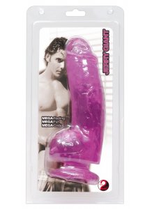 YOU2TOYS - DUŻE ELASTYCZNE DILDO Z ŻYŁAMI I ŻOŁĘDZIEM FIOLETOWY