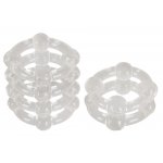 YOU2TOYS - 2 PIERŚCIENIE NA PENISA 4 LUB 2 PĘTLOWE PRZEZROCZYSTE