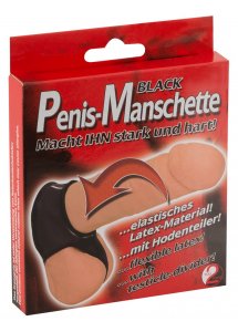 YOU2TOYS - CZARNY LATEKSOWY MANKIET/NAKŁADKA NA PENISA