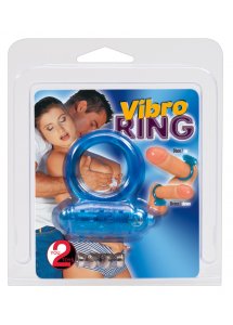 YOU2TOYS - PIERŚCIEŃ EREKCYJNY Z MINI WIBRATOREM NIEBIESKI