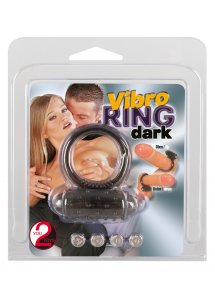 YOU2TOYS - PIERŚCIEŃ EREKCYJNY Z MINI WIBRATOREM CZARNY