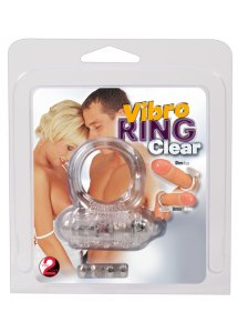 YOU2TOYS - PIERŚCIEŃ EREKCYJNY Z MINI WIBRATOREM PRZEZROCZYSTY