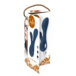 JULIE LOVETOYS - ELASTYCZNY WIBRATOR ZE STYMULACJĄ ŁECHTACZKI NIEBIESKI