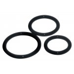 YOU2TOYS - ZESTAW 3 CZARNYCH PIERŚCIENI NA PENISA LUB JĄDRA