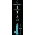 YOU2TOYS - REALISTYCZNE DILDO W TURKUSOWYM KOLORZE 20,5CM