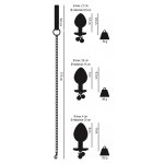 YOU2TOYS - ZESTAW 3 KORKÓW ANALNYCH ZE SMYCZĄ SREBRNE