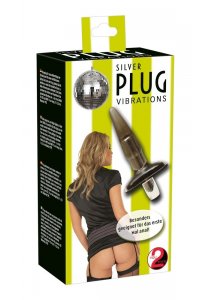 YOU2TOYS - SREBRNA WTYCZKA ANALNA WIBRACYJNA 15CM