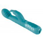 YOU2TOYS - WIBRATOR KRÓLICZEK DOPPELKOPF TURKUSOWY