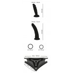 YOU2TOYS - UPRZĄŻ STRAP ON Z 2 DILDAMI I 2 PIERŚCIENIAMI