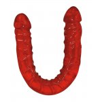 YOU2TOYS - ZAKRZYWIONE PODWÓJNE DŁUGIE DILDO 43CM CZERWONE