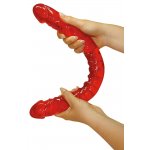 YOU2TOYS - ZAKRZYWIONE PODWÓJNE DŁUGIE DILDO 43CM CZERWONE