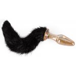 YOU2TOYS - ZŁOTY SZKLANY KOREK ANALNY Z OGONKIEM